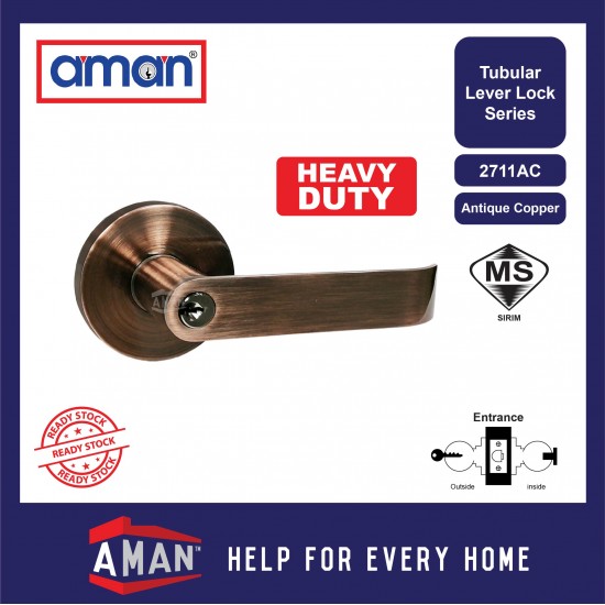 AMAN Heavy Duty Tubular Lever Lock - 2711 Series