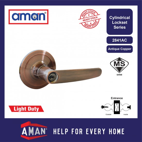 AMAN Light Duty Tubular Lever Lock - 2841 Series