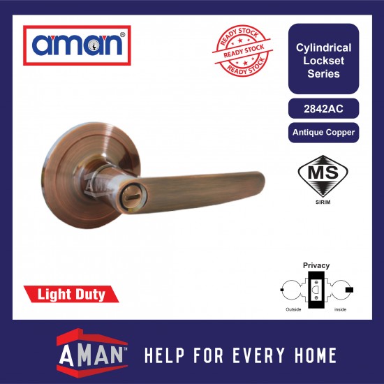 AMAN Light Duty Tubular Lever Lock - 2841 Series