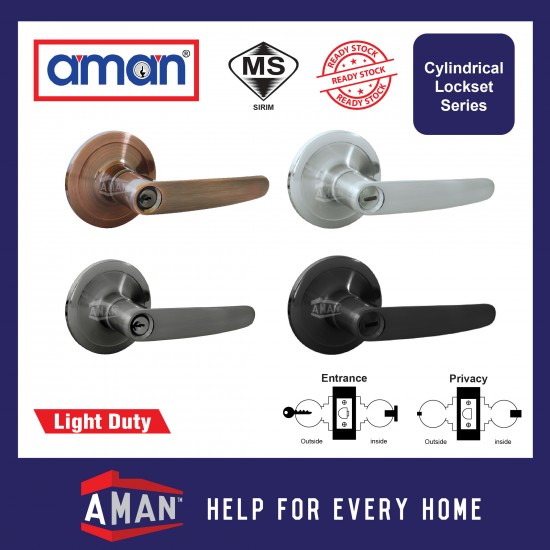 AMAN Light Duty Tubular Lever Lock - 2841 Series