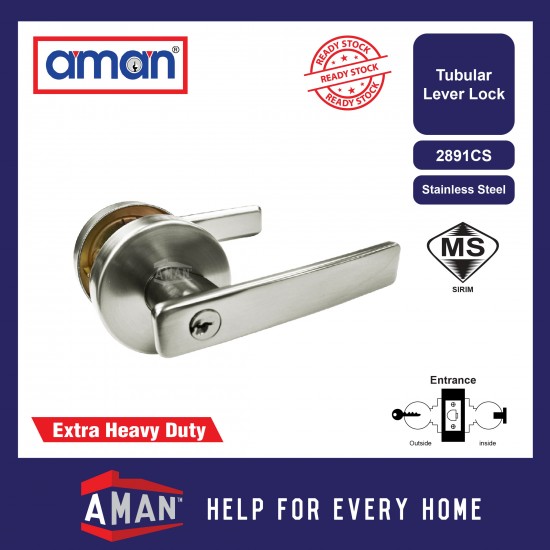 AMAN Extra Heavy Duty Tubular Lever Lock - 2891 Series