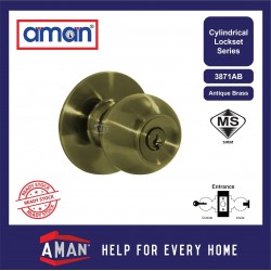 AMAN Cylindrical Door Knob Lock Set SIRIM - 3871 Series