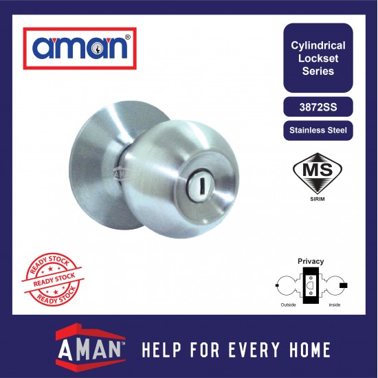 AMAN Cylindrical Door Knob Lock Set SIRIM - 3871 Series