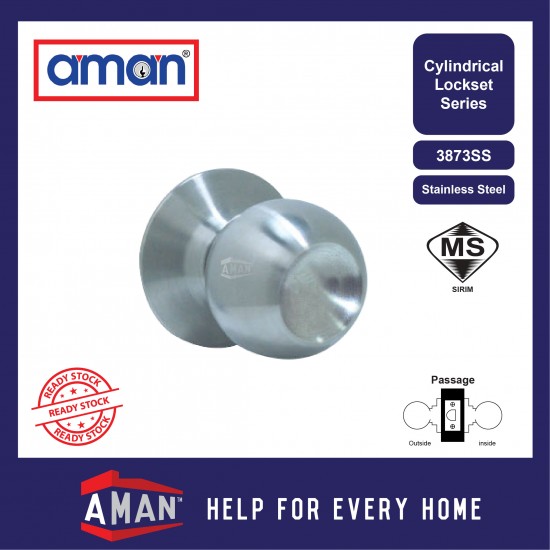 AMAN Cylindrical Door Knob Lock Set SIRIM - 3871 Series