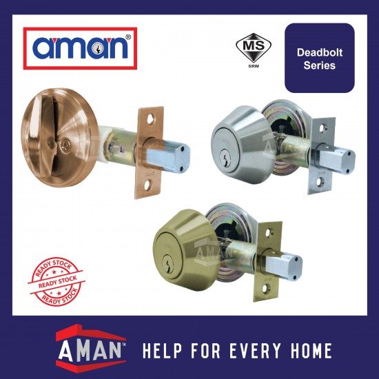 AMAN Deadbolt Lock Internal Function Single Side Cylinder Double Side Cylinder SIRIM - 7300 Series