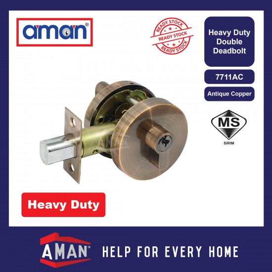 AMAN Heavy Duty Single Side Cylinder Double Side Cylinder Deadbolt SIRIM - 7711 / 7812 Series