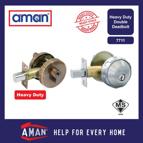 AMAN Heavy Duty Single Side Cylinder Double Side Cylinder Deadbolt SIRIM - 7711 / 7812 Series