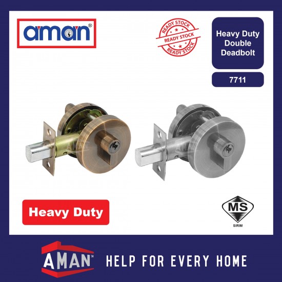 AMAN Heavy Duty Single Side Cylinder Double Side Cylinder Deadbolt SIRIM - 7711 / 7812 Series
