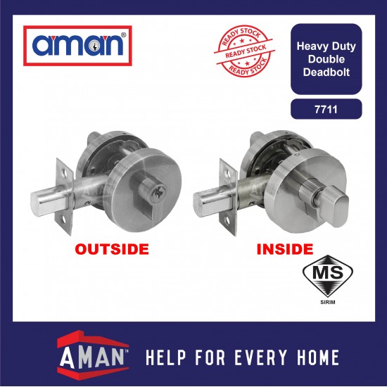 AMAN Heavy Duty Single Side Cylinder Double Side Cylinder Deadbolt SIRIM - 7711 / 7812 Series