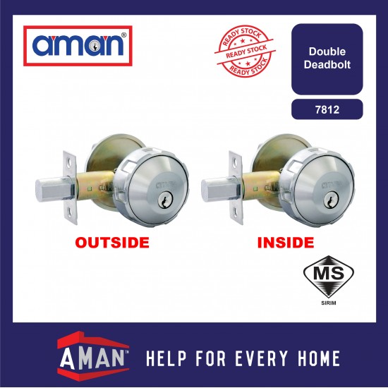 AMAN Heavy Duty Single Side Cylinder Double Side Cylinder Deadbolt SIRIM - 7711 / 7812 Series