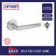 AMAN SUS 304 Stainless Steel Lever Euro Mortise Lockset 