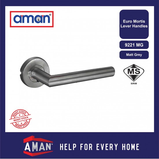 AMAN SUS 304 Stainless Steel Lever Euro Mortise Lockset 