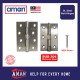 AMAN 2PCS SUS 304 Stainless Steel Hinges With Screw