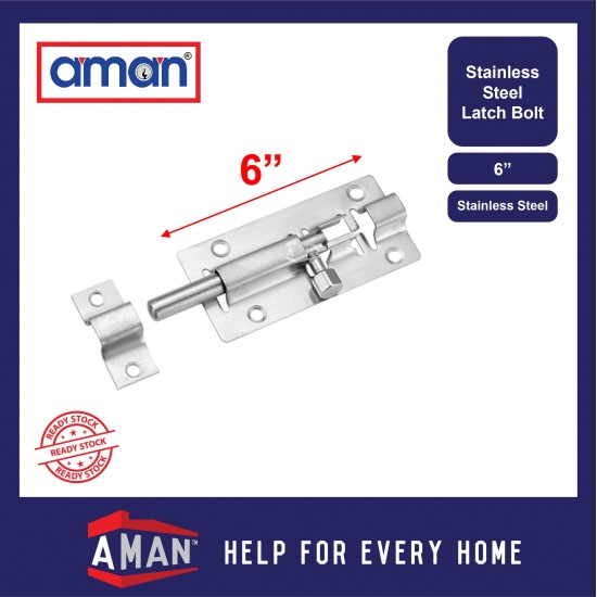 AMAN Stainless Steel Latch Bolt / Padbolt / Spring Latch