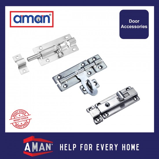 AMAN Stainless Steel Latch Bolt / Padbolt / Spring Latch