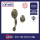 AMAN Double Entrance Handleset V-4661 - Solid Brass