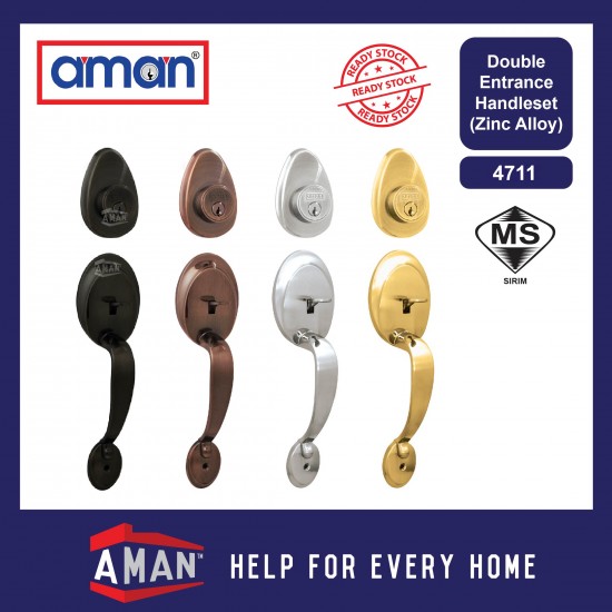 AMAN Heavy Duty Double Entrance Handleset - Zinc Alloy