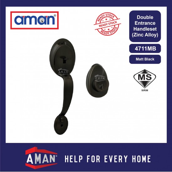 AMAN Heavy Duty Double Entrance Handleset - Zinc Alloy
