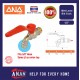 ANA Lever Bib Cock Ball Cock Aluminium Handle Washing Machine Faucet 1/2'' 3/4"