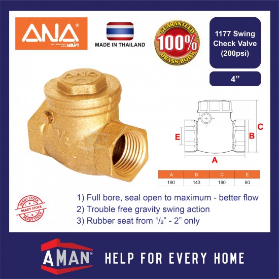 ANA Swing Check Valve 4"