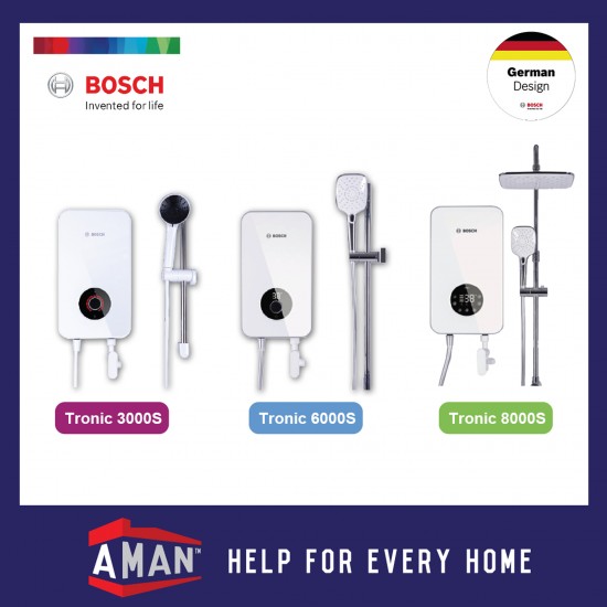 Bosch Tronic 3000S – Electric Instantaneous Water Heater without pump