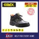COLEX ZZ600 High Quality Steel Toe Cap Mid Sole Mid Cut Safety Shoe Shoes Kasut Kerja Besi Selamat (Black)