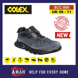 COLEX Sporty Safety Shoes Safety Boots Kevlar Sole Anti Slip Anti Smash Lightweight Breathable Steel Toe SCC-500