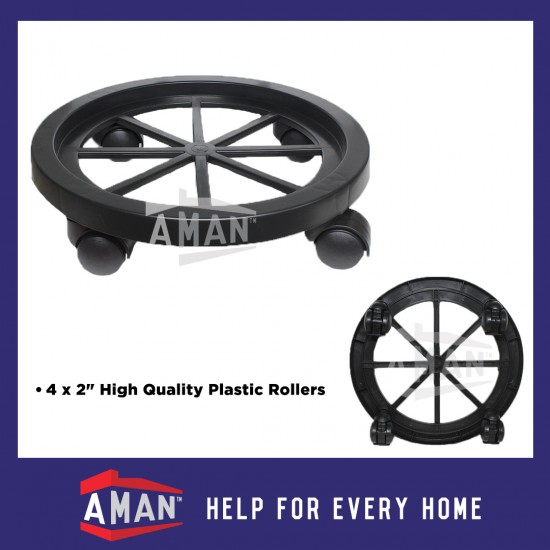 4 Wheel PVC Heavy Duty Gas Roller / Gas Stand / Gas Roller Base Kitchen Storage Organizers / 4 Castors Gas Cylinder Rack