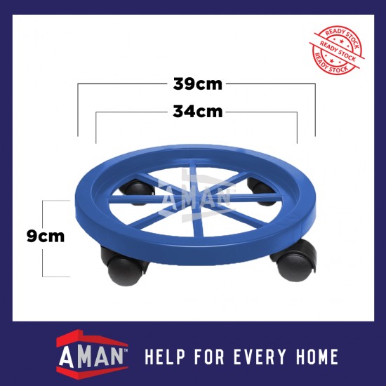 4 Wheel PVC Heavy Duty Gas Roller / Gas Stand / Gas Roller Base Kitchen Storage Organizers / 4 Castors Gas Cylinder Rack