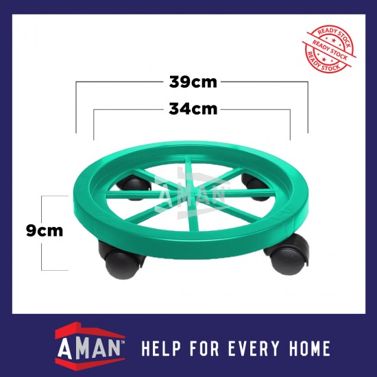 4 Wheel PVC Heavy Duty Gas Roller / Gas Stand / Gas Roller Base Kitchen Storage Organizers / 4 Castors Gas Cylinder Rack