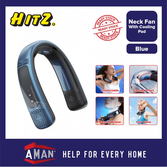HITZ Portable Neck Fan With Cooling Pad
