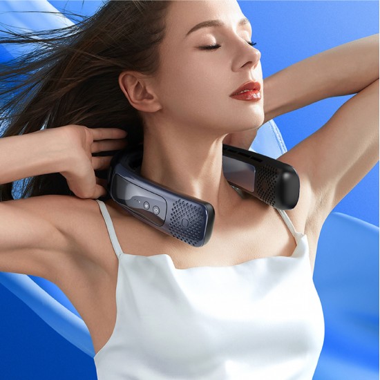 HITZ Portable Neck Fan With Cooling Pad