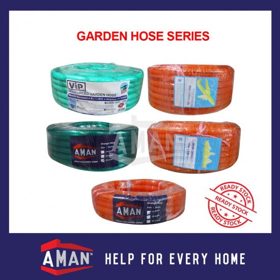 Gardening PVC Hose Orange / Green 1.75mm Thickness Rubber Hose Green Hos Getah Oren 100% Virgin Material 10M / 30M