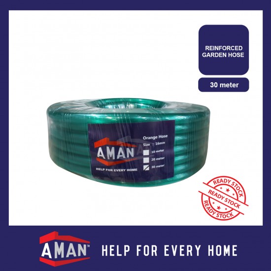 Gardening PVC Hose Orange / Green 1.75mm Thickness Rubber Hose Green Hos Getah Oren 100% Virgin Material 10M / 30M