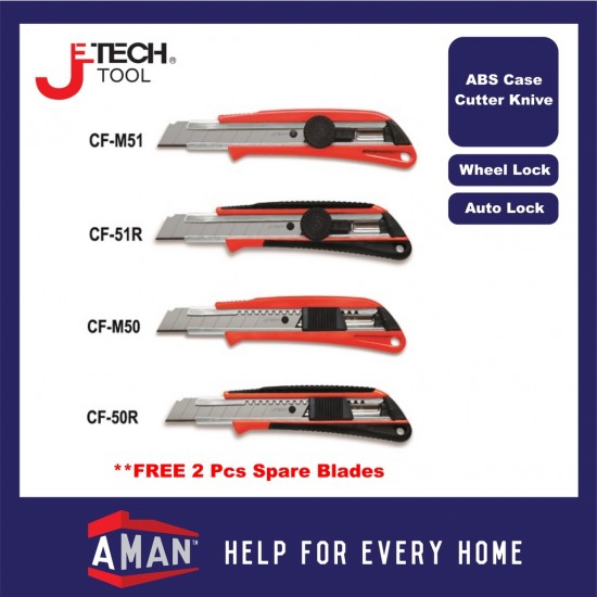 JETECH Wheel Lock Auto Lock Softgrip Cutter Knife 18mm