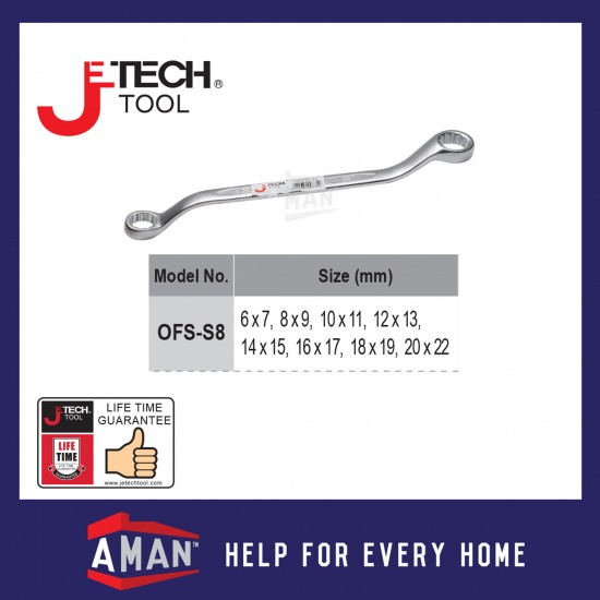 JETECH CRV Double End Ring Wrench Set