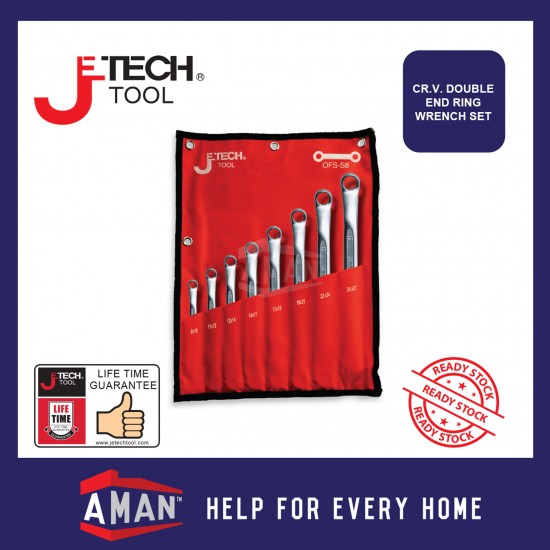 JETECH CRV Double End Ring Wrench Set