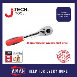 JETECH CRV Ratchet Wrench Soft Grip 45 Gear 1/2"