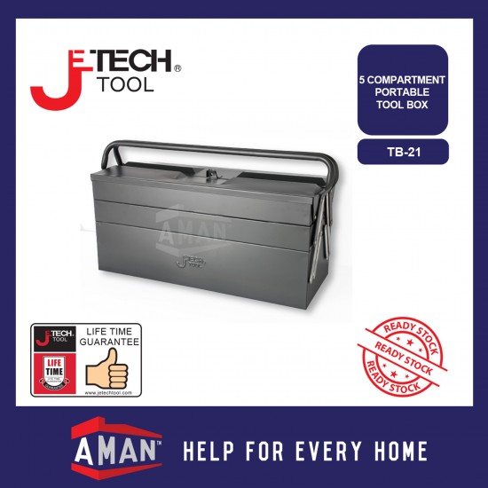 JETECH Heavy Duty 5 Compartment Tool Box