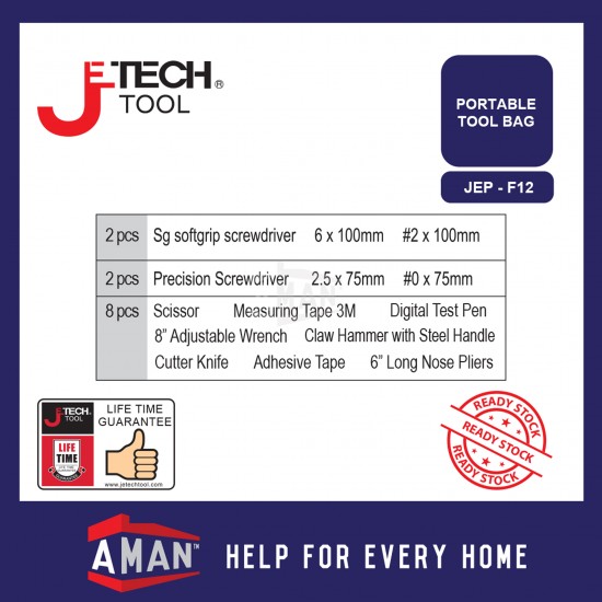 JETECH Portable Tool Bag Set Home DIY Tools Set