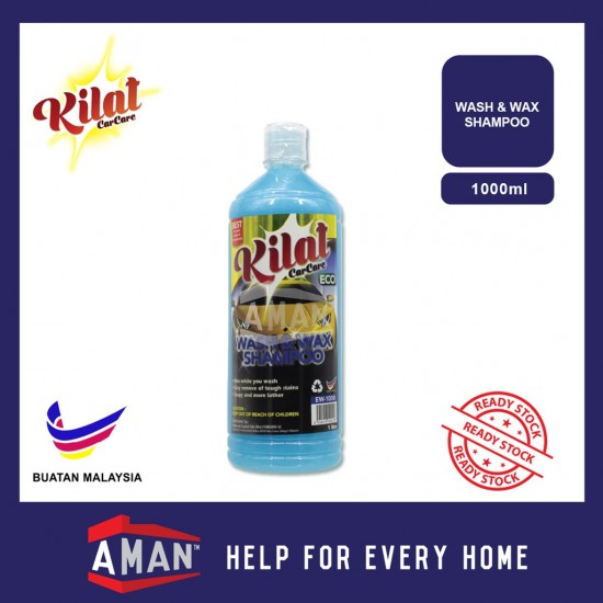 KILAT Car Care Eco Wash and Wax Shampoo 1L