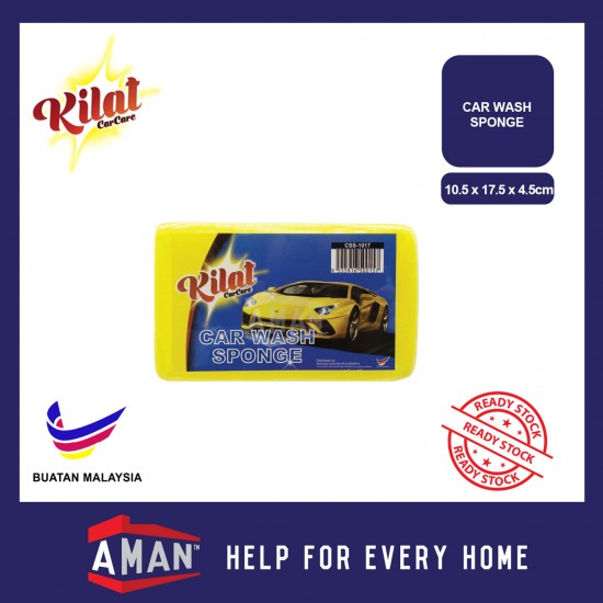 KILAT Car Care Car Wash Waxing Polishing Tire Tyre Sponge Square