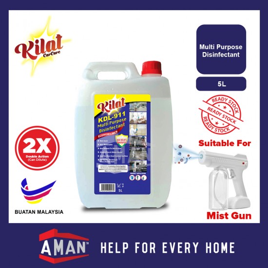 KILAT Alcohol Free Sanitizer Disinfectant Economy Series 5L Scent Pur ScentPur