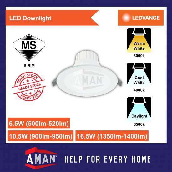OSRAM 6.5W LED VALUE DOWNLIGHT 4" 6Pcs