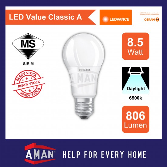 OSRAM 5.5W/8.5W/10W/11W/13W E27 LED VALUE CLASSIC A BULB 10Pcs
