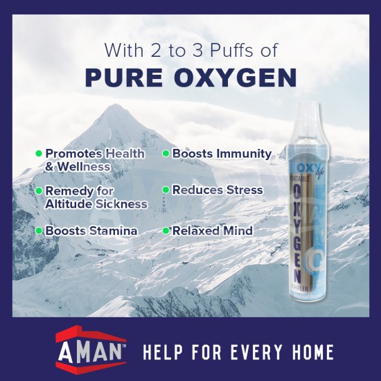 OxyLife Portable Oxygen Inhaler for Home Medical Outdoor Travel Use ≥99.5% Purity Medical Oxygen ScentPur Scent Pur