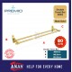 PREMIO Aluminium Double Towel Bar 80cm - Gold
