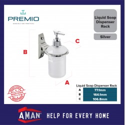 PREMIO Aluminium Liquid Soap Dispenser Rack - Silver