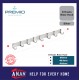 PREMIO Aluminium 8 Hooks Robe Hook - Silver