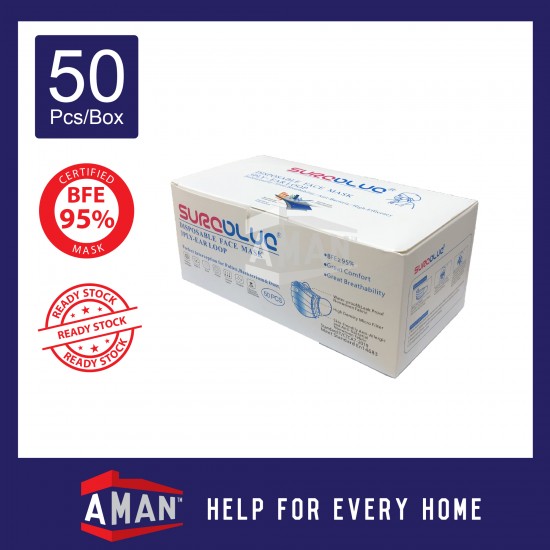 SUREBLUE 3-Ply Disposable Face Mask